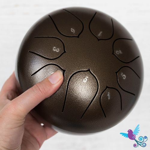 Hluru 8 Note Pentatonic Lotus Tongue Drum Bronze