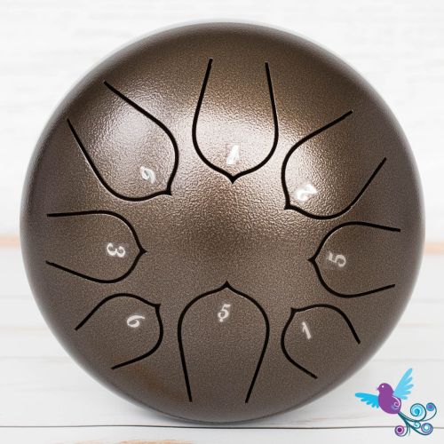 Hluru 8 Note Pentatonic Lotus Tongue Drum Bronze