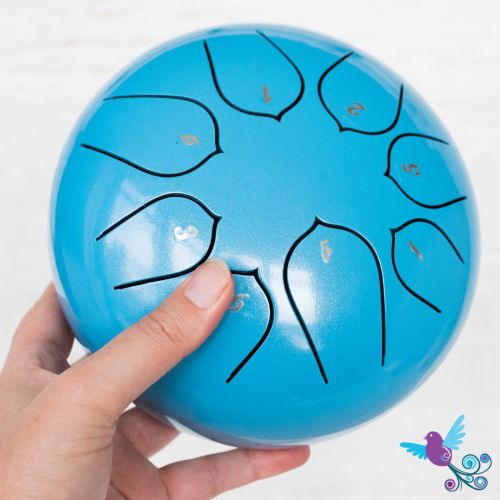 Hluru 8 Note Pentatonic Lotus Tongue Drum Sky Blue