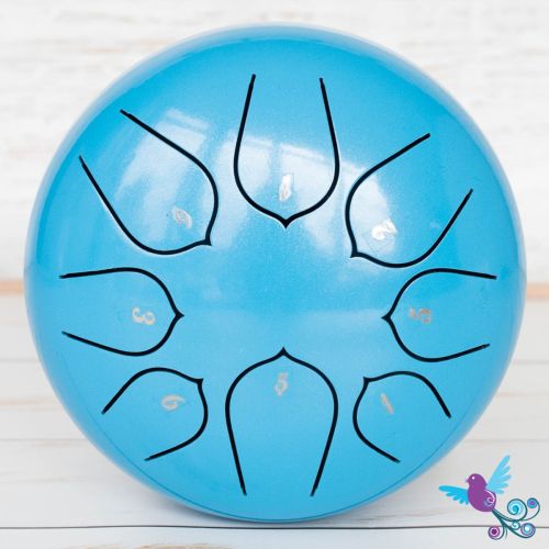 Hluru 8 Note Pentatonic Lotus Tongue Drum Sky Blue