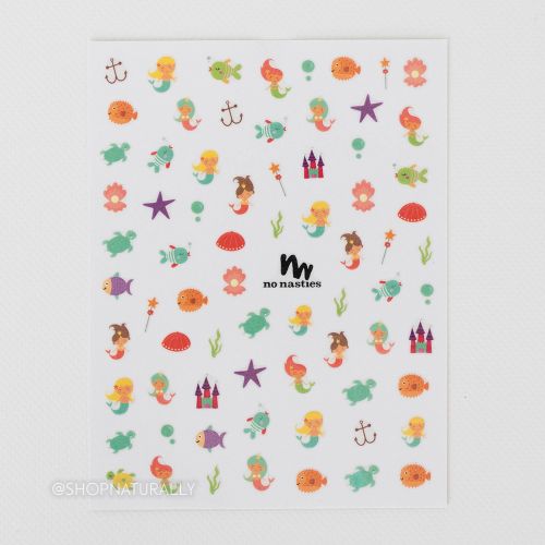No Nasties Nail Sticker Sheet Mermaid