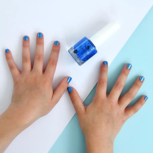 No Nasties Water Based Peelable Nail Polish Mermaid Blue