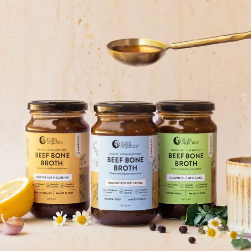 Nutra Organics Bone Broth Beef Concentrate Native Herbs 390g