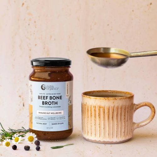 Nutra Organics Bone Broth Beef Concentrate Natural Beef 390g