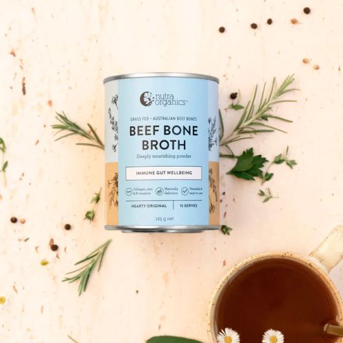 Nutra Organics Bone Broth Beef Powder Hearty Original 125g