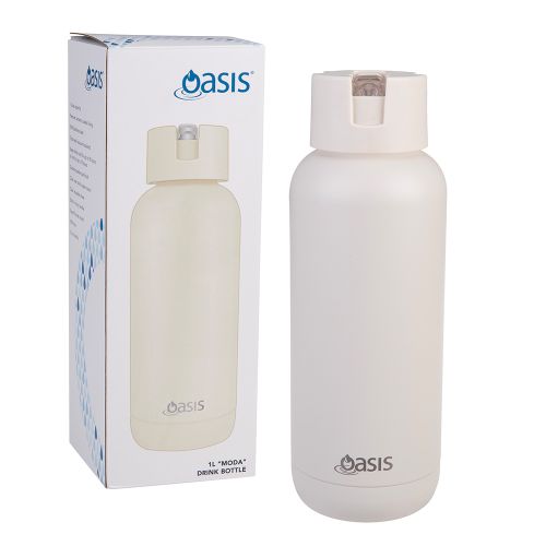 Buy Oasis Moda 1 litre triple insulated water bottle Alabaster