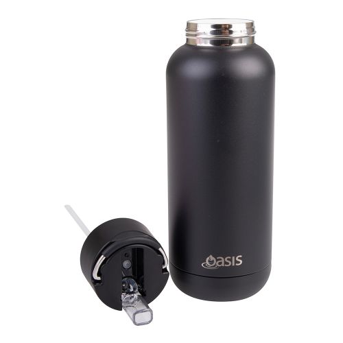 Oasis 1L Moda insulated water bottle in black