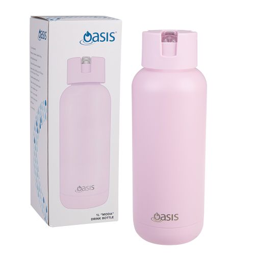 Buy Oasis Moda 1L pink insulated water bottle