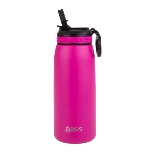 Buy Oasis Straw bottle 780ml fuschia online