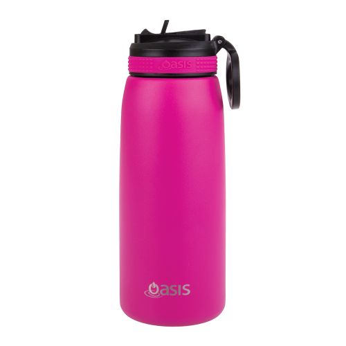 Buy Oasis Straw bottle 780ml fuschia online