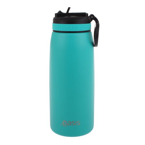 Buy Oasis stainless steel drink bottle with straw turquoise 780ml