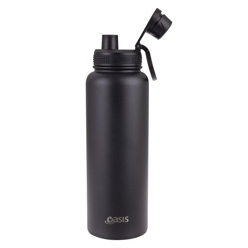 Buy Oasis 1.1L Black Insulated Sports Bottle
