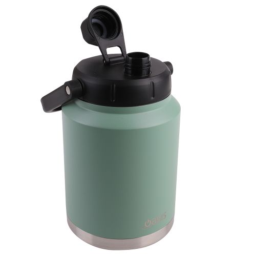 Oasis Insulated Water Bottle Jug with Handle Sage Green 2.1L
