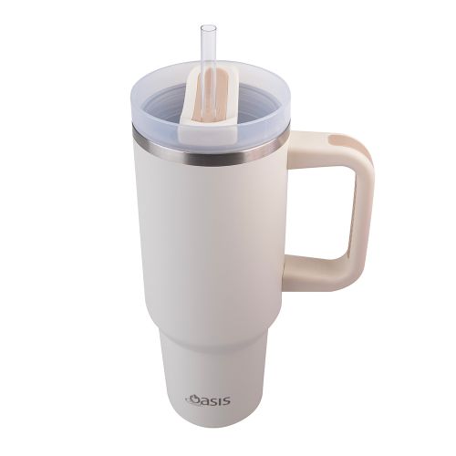 Oasis Insulated Tumbler with Straw Alabaster 1.2L