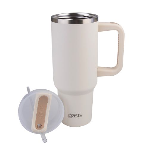 Oasis Insulated Tumbler with Straw Alabaster 1.2L