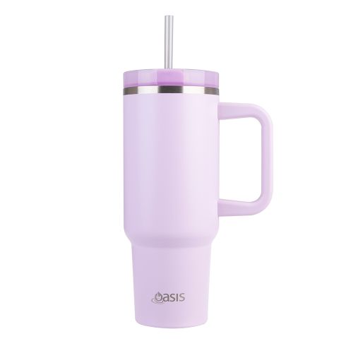 Oasis Insulated Tumbler with Straw Orchid 1.2L