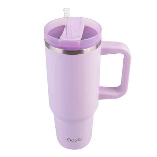 Oasis Insulated Tumbler with Straw Orchid 1.2L