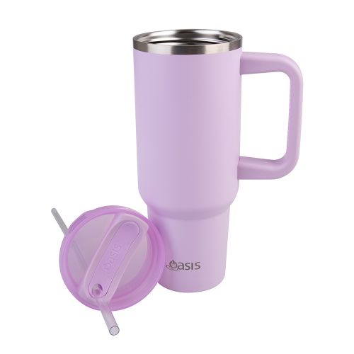 Oasis Insulated Tumbler with Straw Orchid 1.2L
