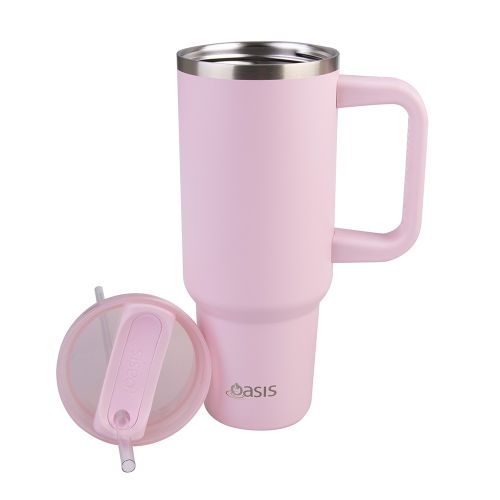 Oasis Insulated Tumbler with Straw Pink Lemonade 1.2L
