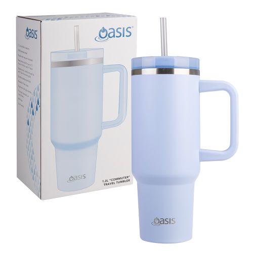 Oasis Insulated Tumbler with Straw Periwinkle 1.2L