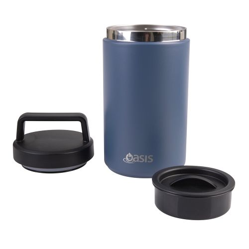 Oasis Stainless Steel Insulated Food Flask Indigo 700ml