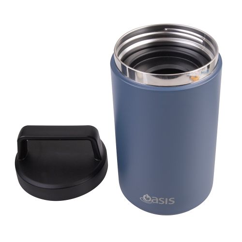 Oasis Stainless Steel Insulated Food Flask Indigo 700ml