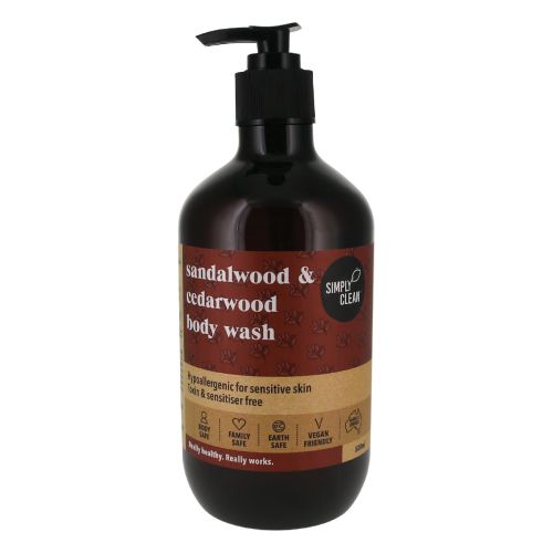Simply Clean Body Wash Sandalwood & Cedarwood 500ml