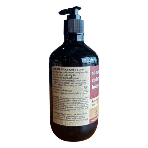 Simply Clean Body Wash Sandalwood & Cedarwood 500ml