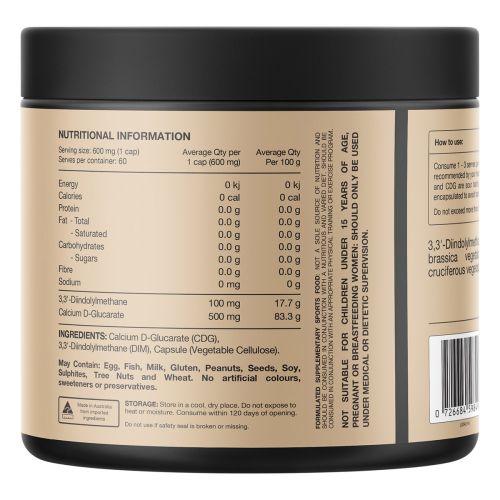 Switch Nutrition DIM+ Diindolylmethane+Calcium D-Glucarate 60 Caps