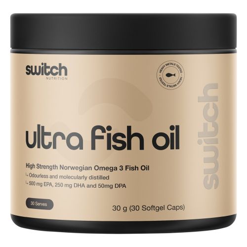 Switch Nutrition Ultra Fish Oil High Strength Norwegian Omega 3 30 Caps