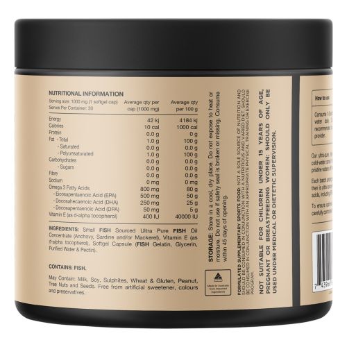 Switch Nutrition Ultra Fish Oil High Strength Norwegian Omega 3 30 Caps