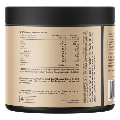 Switch Nutrition HMB Ca-Beta-Hydroxy Beta-Methylbutyrate 120g