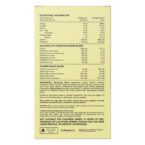 Switch Nutrition Hydrate Electrolytes No Added Sugar Assorted Flavours 20 x 6g