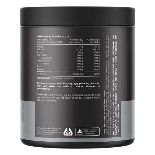 Switch Nutrition Leucine 100% Pure L-Leucine Unflavoured 200g
