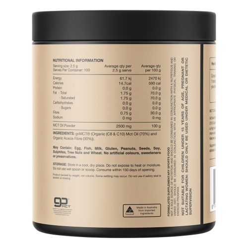 Switch Nutrition MCT Oil 100% Pure Unflavoured 250g