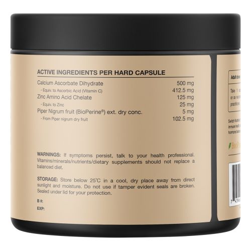 Switch Nutrition Zinc + Vitamin C 60 Caps