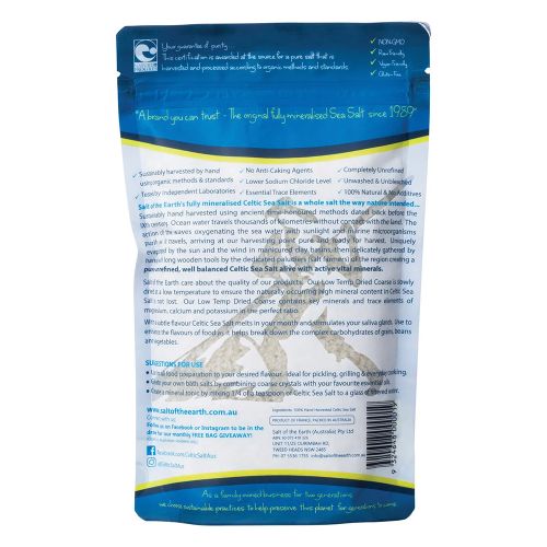 Salt Of The Earth Celtic Sea Salt Low Temp Dried Coarse 250g