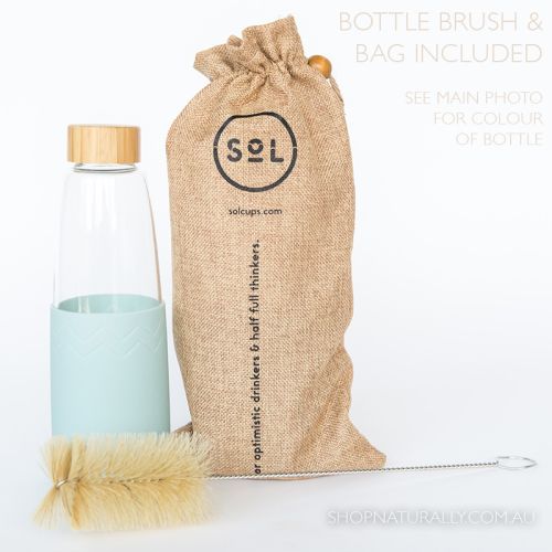 Sol Glass Water Bottle Mighty Mint 850ml