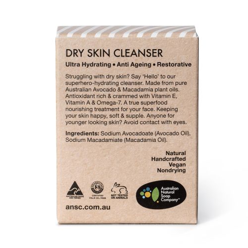 Australian Natural Soap Co Cleansing Bar Dry Skin with Avocado 100g