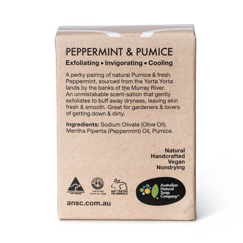 Buy The Australian Natural Soap Co Peppermint & Pumice Soap 100g online