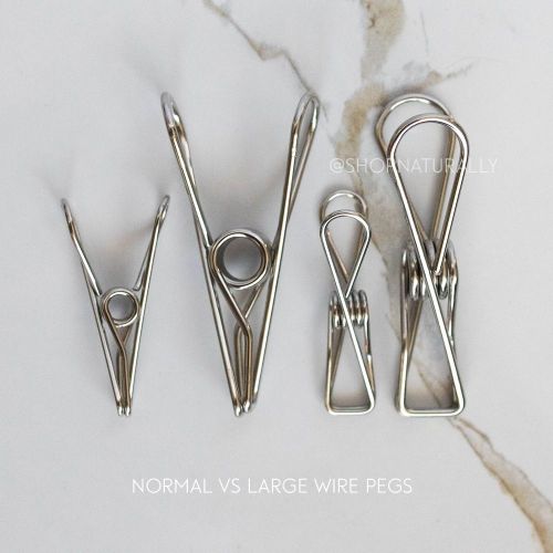 Wire Pegs 201 Grade Stainless Steel Clothes Pegs 50 Pack