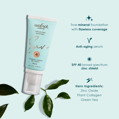 Wotnot Natural Face Sunscreen SPF40 & BB Cream 3 Shades