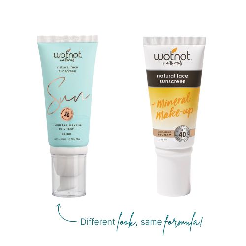 Wotnot Natural Face Sunscreen SPF40 & BB Cream 3 Shades