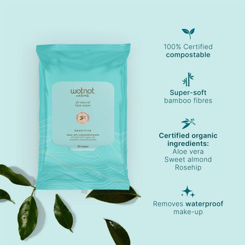 Wotnot Facial Wipes Sensitive 25 Pack