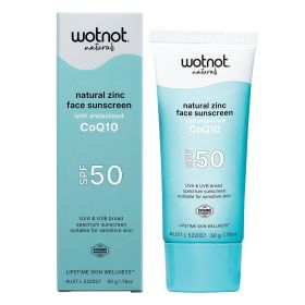 Natural Zinc Face Sunscreen SPF50 with antioxidant CoQ10 50g