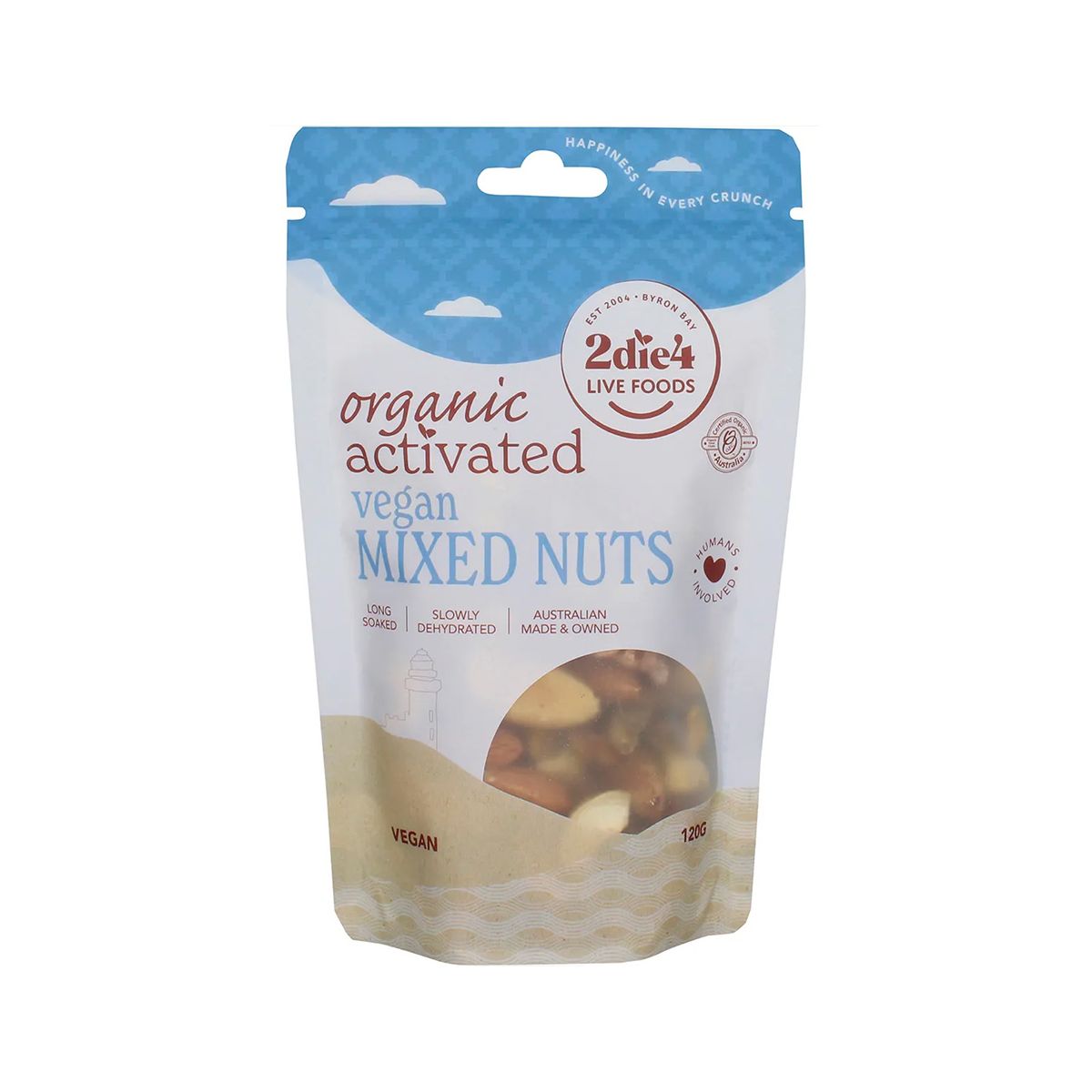 2die4 Live Foods Organic Activated Mixed Nuts Vegan 120g