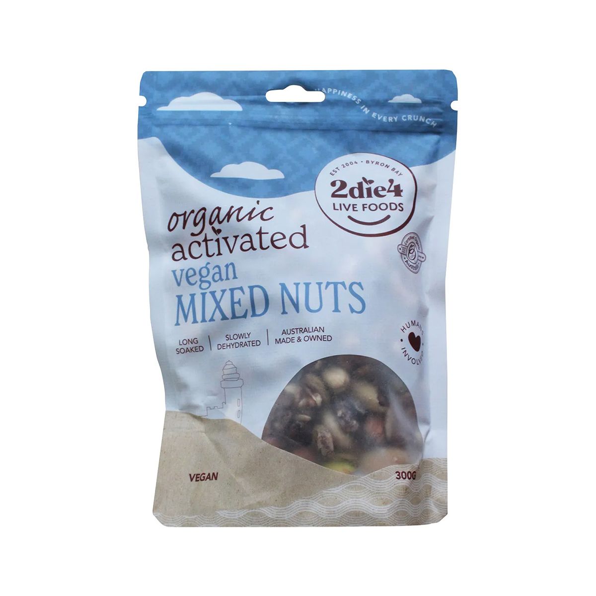 2die4 Live Foods Organic Activated Mixed Nuts Vegan 300g