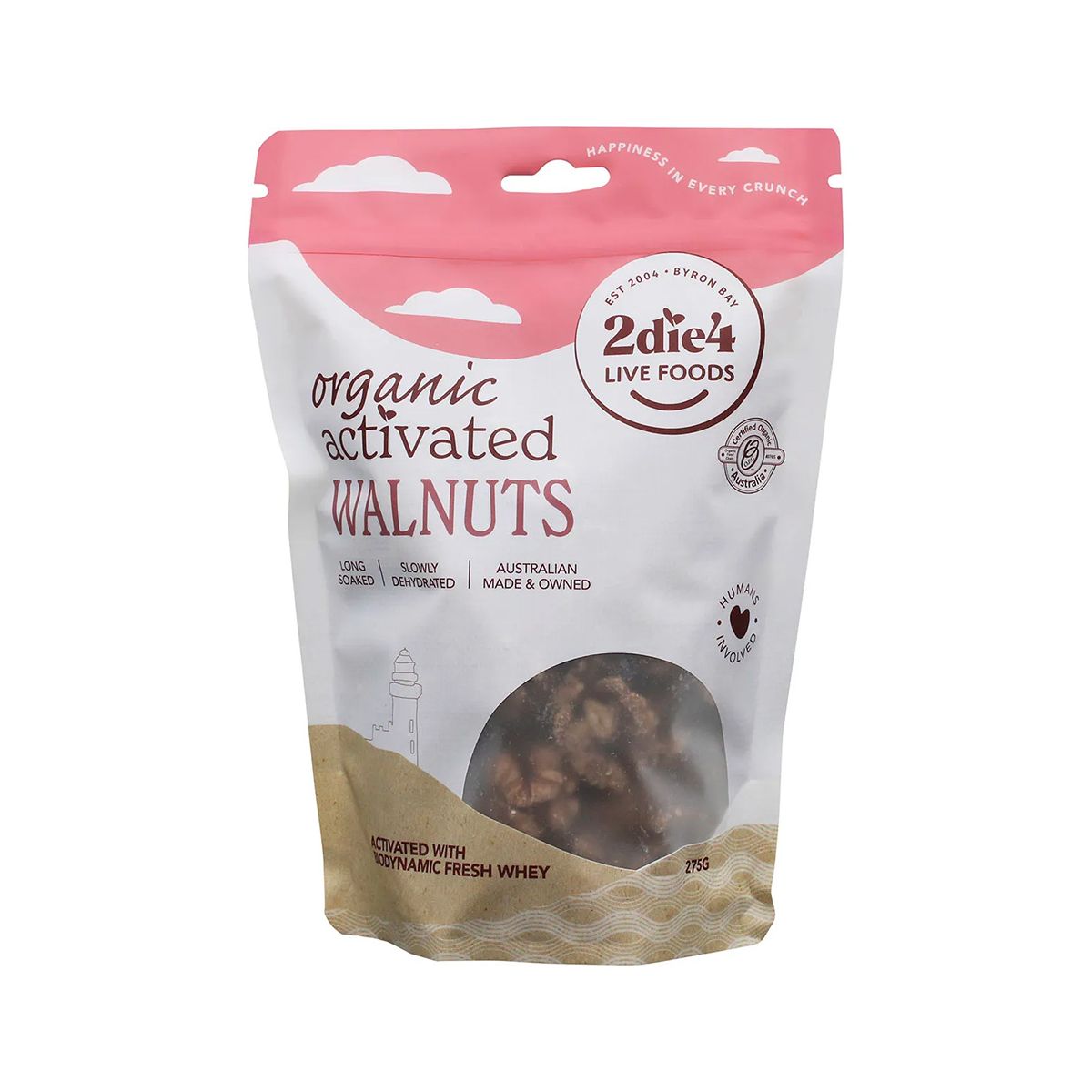 2die4 Live Foods Organic Activated Walnuts with Whey 275g