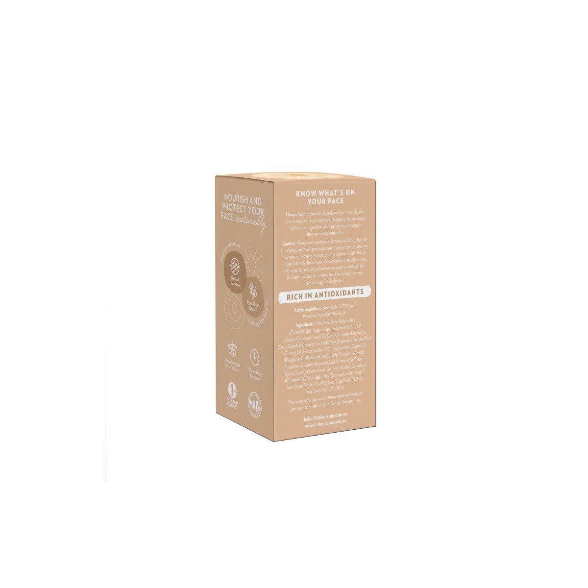 Little Urchin FACE Light/Medium Tint Natural Sunscreen SPF 50+ 50g