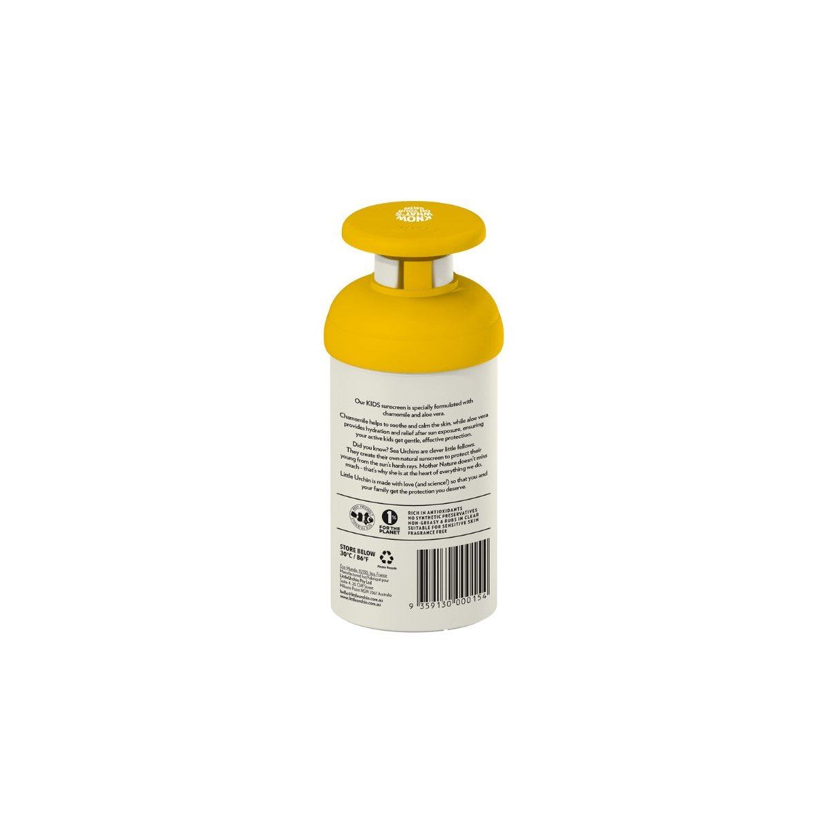 Little Urchin KIDS Natural Clear Zinc Sunscreen SPF 50+ 300g